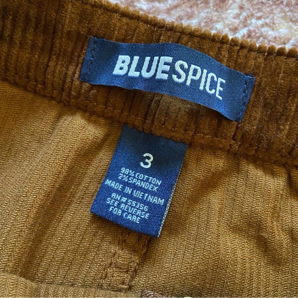 Blue spice corduroy mini skirt - Picture 2 of 2